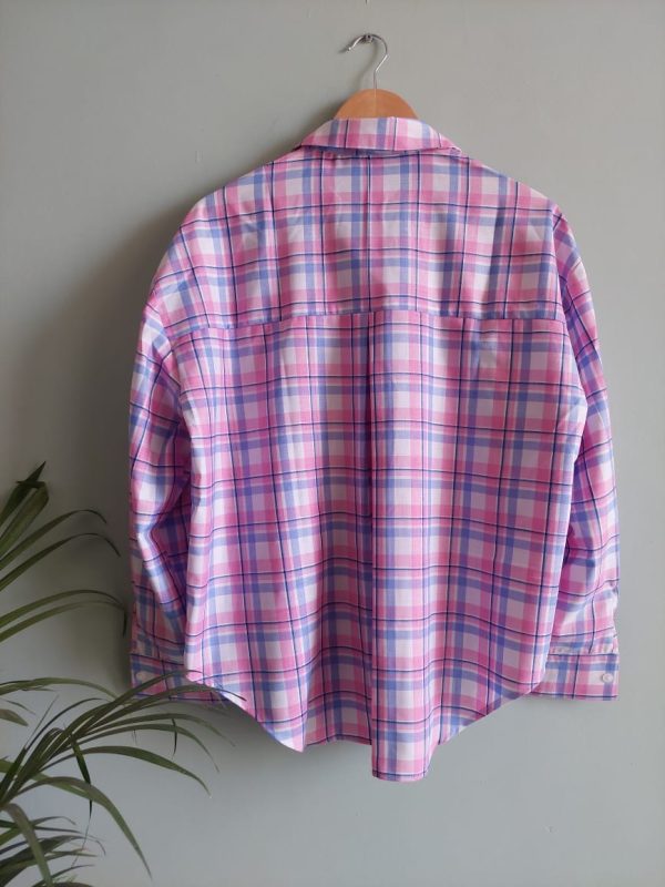 Pink checked cotton shirt - Image 4