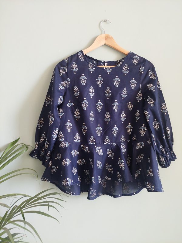 Dark blue trendy top