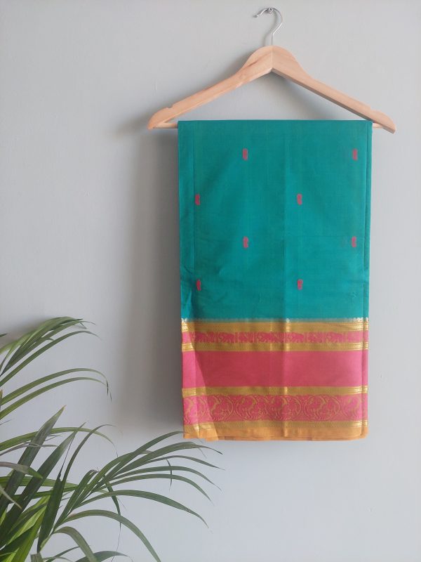 Handloom cotton saree NAKSH/SA/3a/424 - Image 3