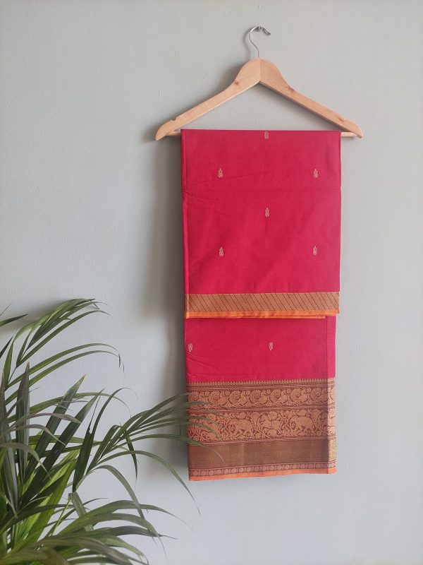 Handloom cotton saree NAKSH/SA/3e/424 - Image 2