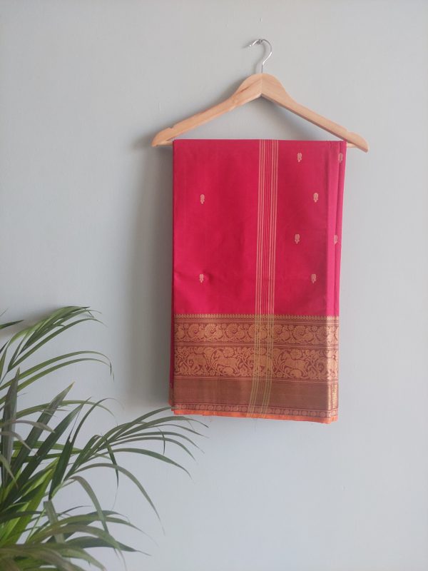 Handloom cotton saree NAKSH/SA/3e/424 - Image 4