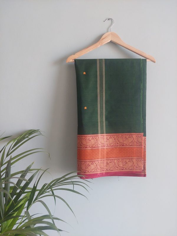 Handloom cotton saree NAKSH/SA/3f/424 - Image 5