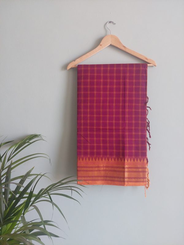 Handloom Cotton Saree NAKSH/SA/6c/424 - Image 3