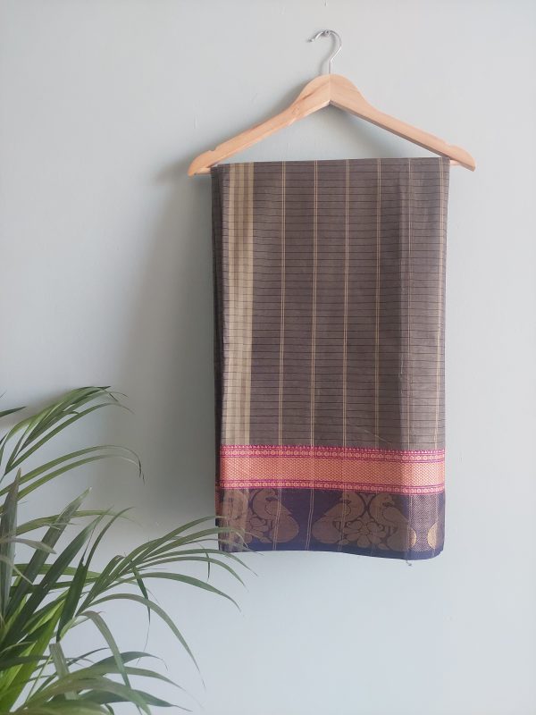 Handloom cotton saree NAKSH/SA/5a/424 - Image 4