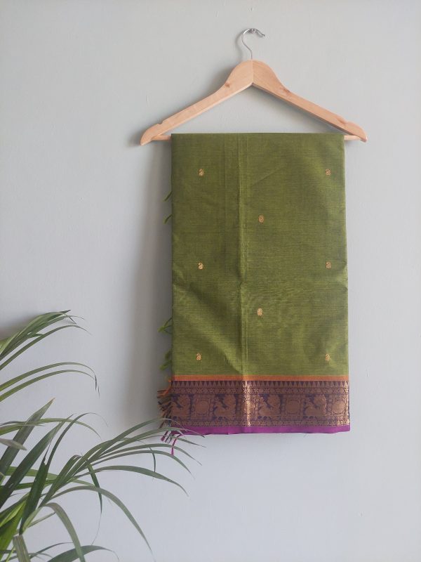 Handloom cotton saree     NAKSH/SA/9a/424 - Image 2