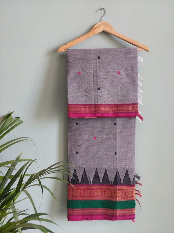 Handloom cotton saree NAKSH/SA/9f/424 - Image 3