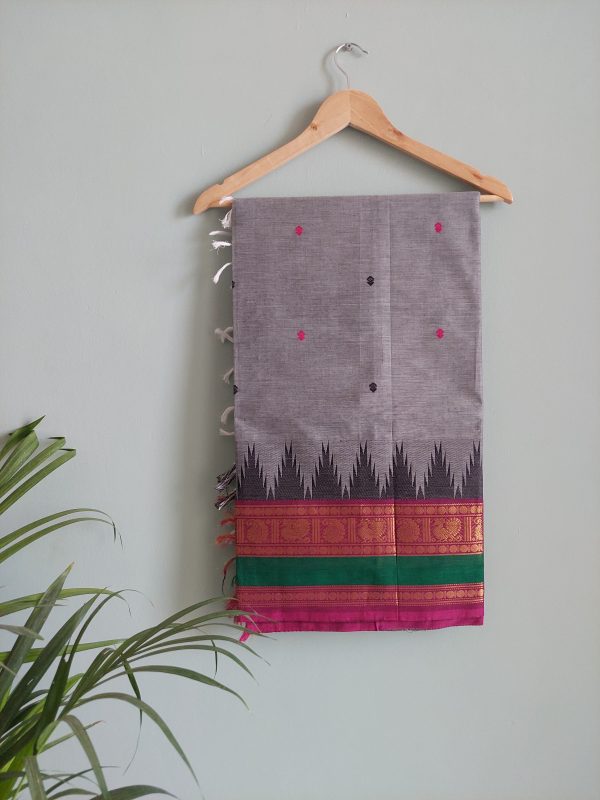 Handloom cotton saree NAKSH/SA/9f/424 - Image 5