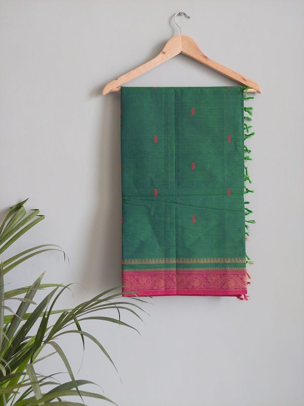 Handloom cotton saree NAKSH/SA/9g/424 - Image 2