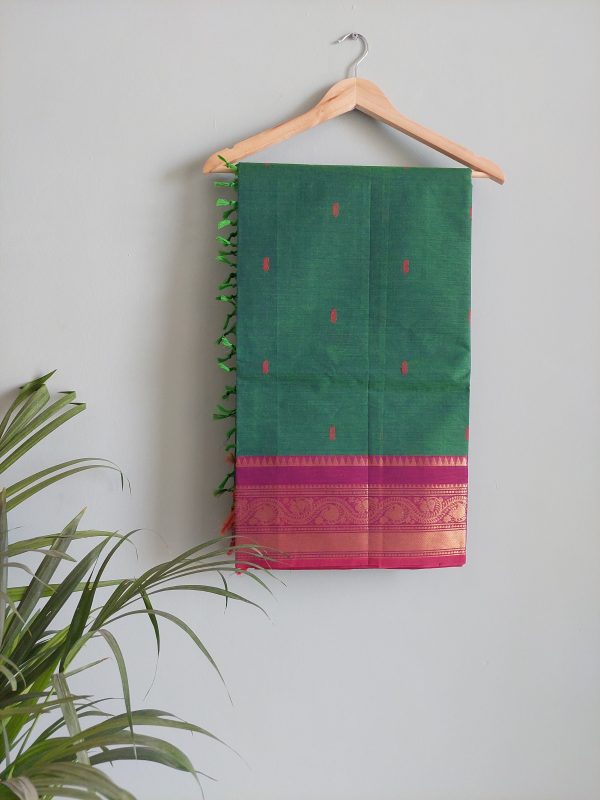 Handloom cotton saree NAKSH/SA/9g/424 - Image 3