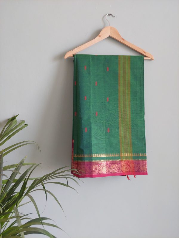 Handloom cotton saree NAKSH/SA/9g/424 - Image 4