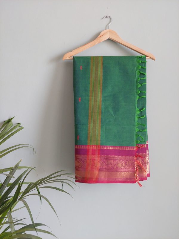 Handloom cotton saree NAKSH/SA/9g/424 - Image 5