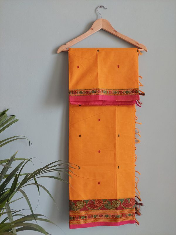 Handloom cotton saree     NAKSH/SA/9i/424 - Image 2