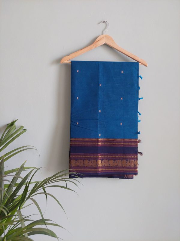 Handloom cotton saree NAKSH/SA/10a/424 - Image 2