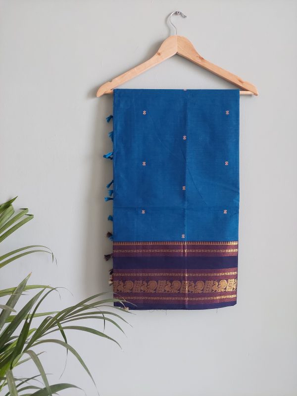 Handloom cotton saree NAKSH/SA/10a/424 - Image 3