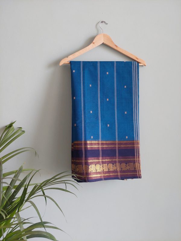 Handloom cotton saree NAKSH/SA/10a/424 - Image 4