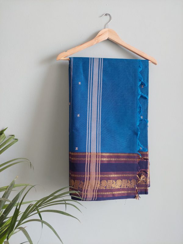 Handloom cotton saree NAKSH/SA/10a/424 - Image 5