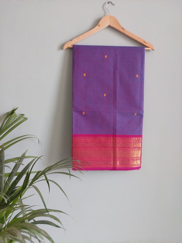 Handloom cotton saree NAKSH/SA/10c/424 - Image 3