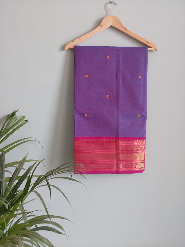 Handloom cotton saree NAKSH/SA/10c/424 - Image 4