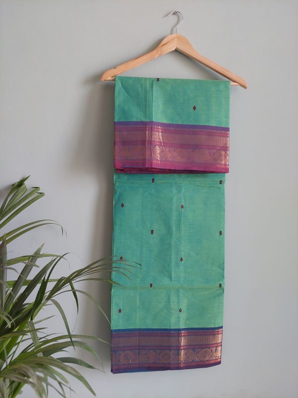 Handloom cotton saree NAKSH/SA/10d/424 - Image 3