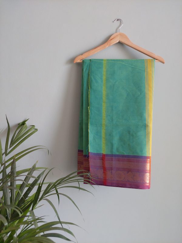 Handloom cotton saree NAKSH/SA/10d/424 - Image 5