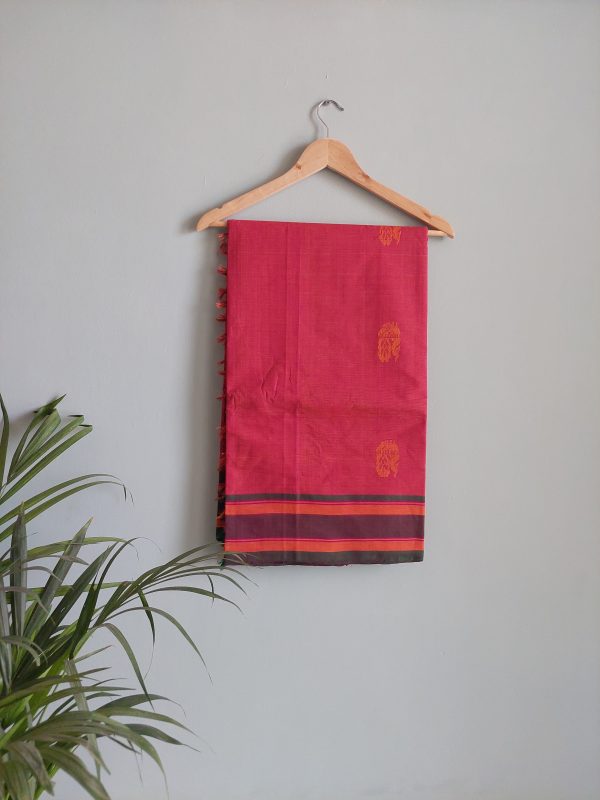 Handloom cotton saree NAKSH/SA/15d/424 - Image 2