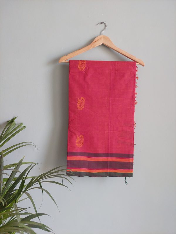 Handloom cotton saree NAKSH/SA/15d/424 - Image 3