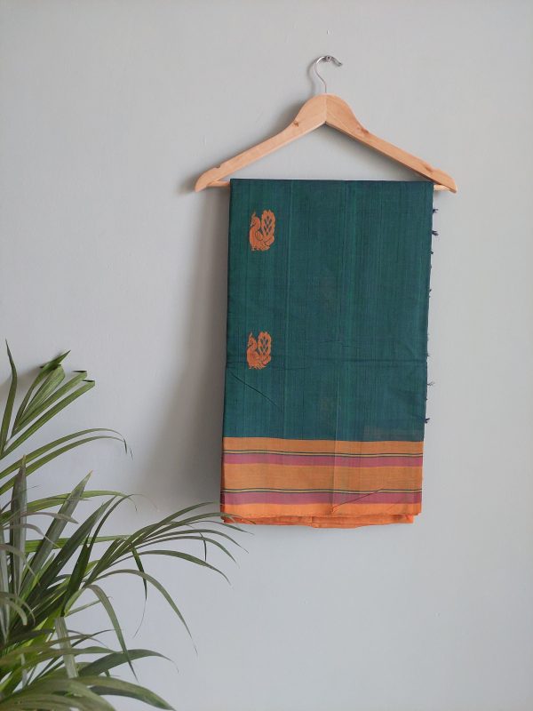 Handloom cotton saree. NAKSH/SA/15c/424 - Image 4