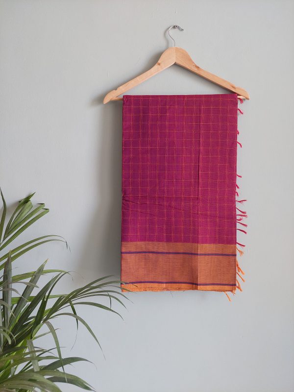 Handloom cotton saree NAKSH/SA/16a/424 - Image 3