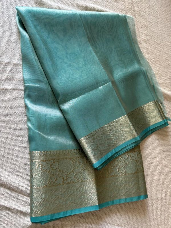 Tissue saree - Teal color NAKSH/TS/1/1024 - Image 4