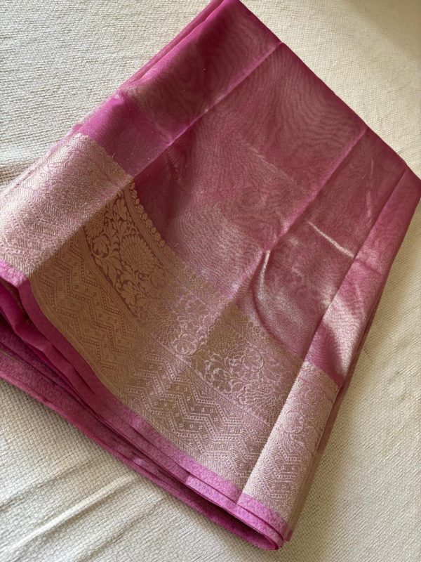 Tissue silk saree - Pink color NAKSH/TS/2/1024 - Image 3