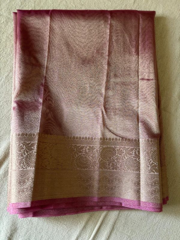 Tissue silk saree - Pink color NAKSH/TS/2/1024 - Image 2