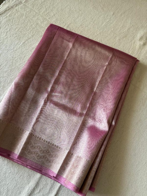 Tissue silk saree - Pink color NAKSH/TS/2/1024 - Image 4