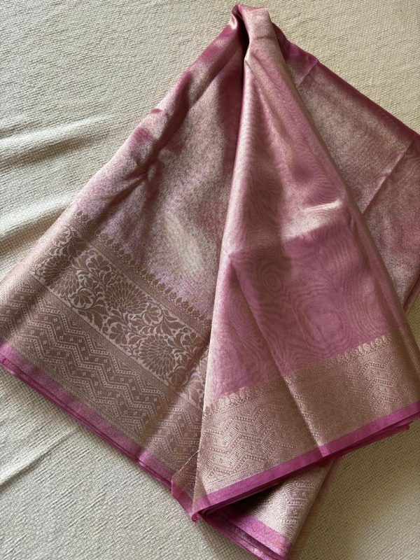 Tissue silk saree - Pink color NAKSH/TS/2/1024 - Image 6