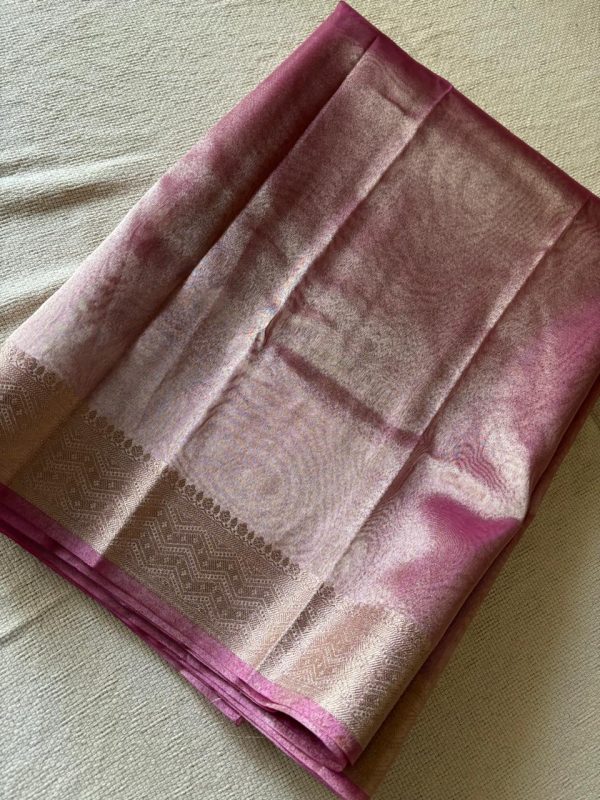 Tissue silk saree - Pink color NAKSH/TS/2/1024 - Image 5